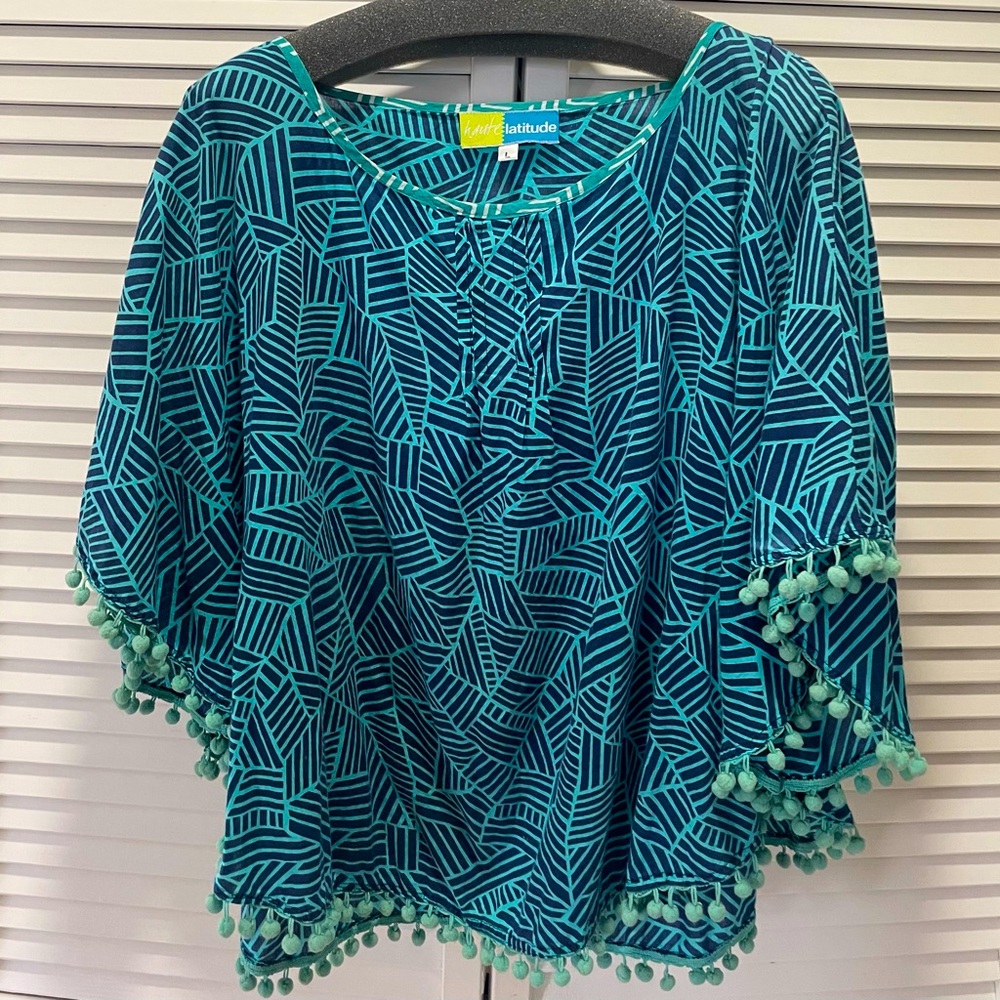 Geometric Poncho Top